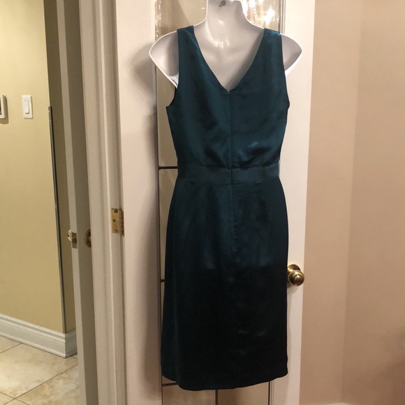 Banana Republic Silk Teal Sleeveless Dress - Picture 2 of 4